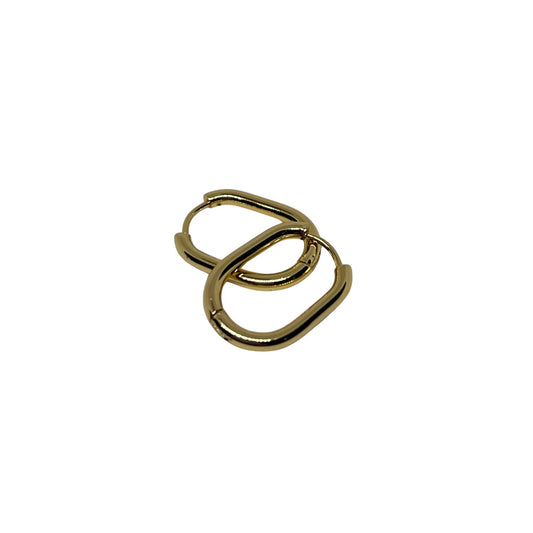 Boucles d'oreilles créoles dorée "Victoire" en acier inoxydable