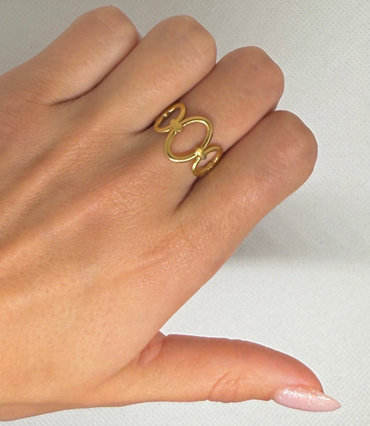 Bague "Lou" en acier inoxydable