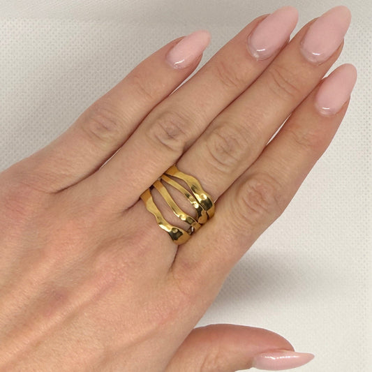 Bague "Théa" en acier inoxydable