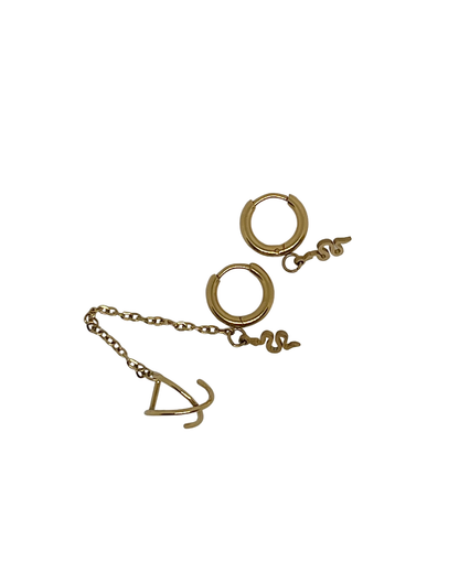 Boucles d'oreilles dorées "Emy" en acier inoxydable