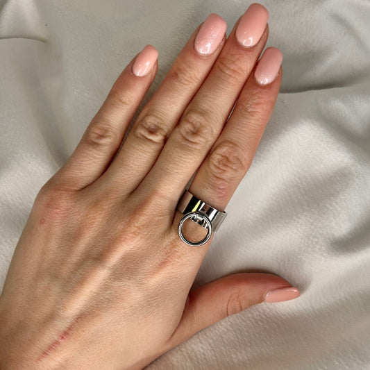Bague "Zoé" en acier inoxydable