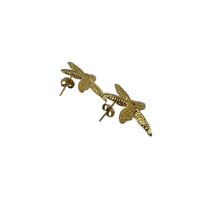 Boucles d'oreilles dorées "Etoile de mer" en acier inoxydable