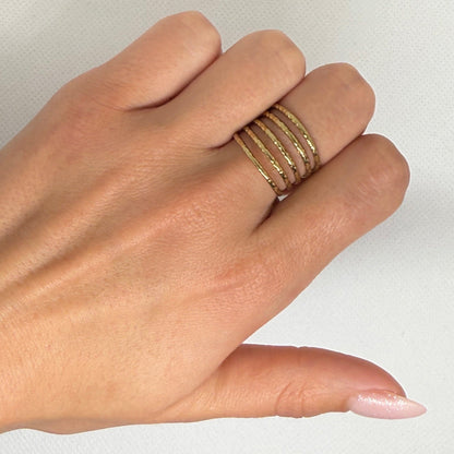 Bague "Maya" en acier inoxydable