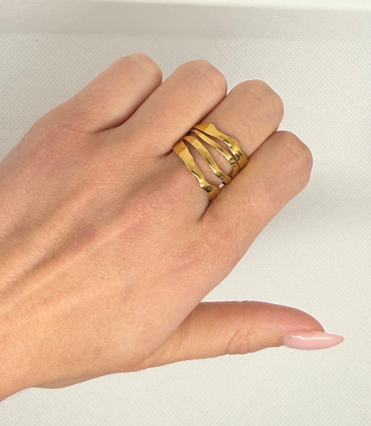 Bague "Théa" en acier inoxydable