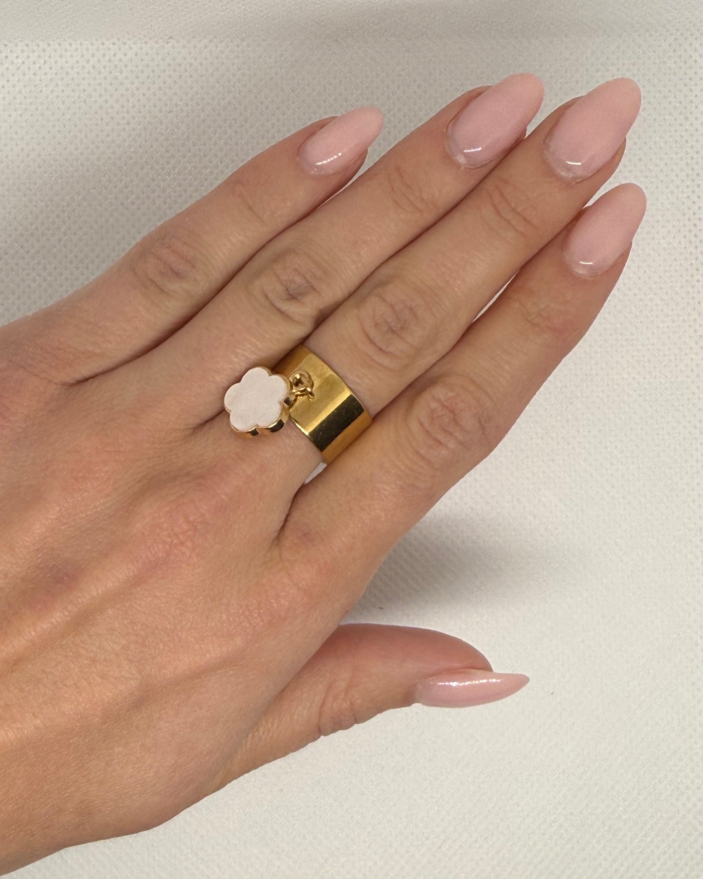 Bague "Lison" en acier inoxydable