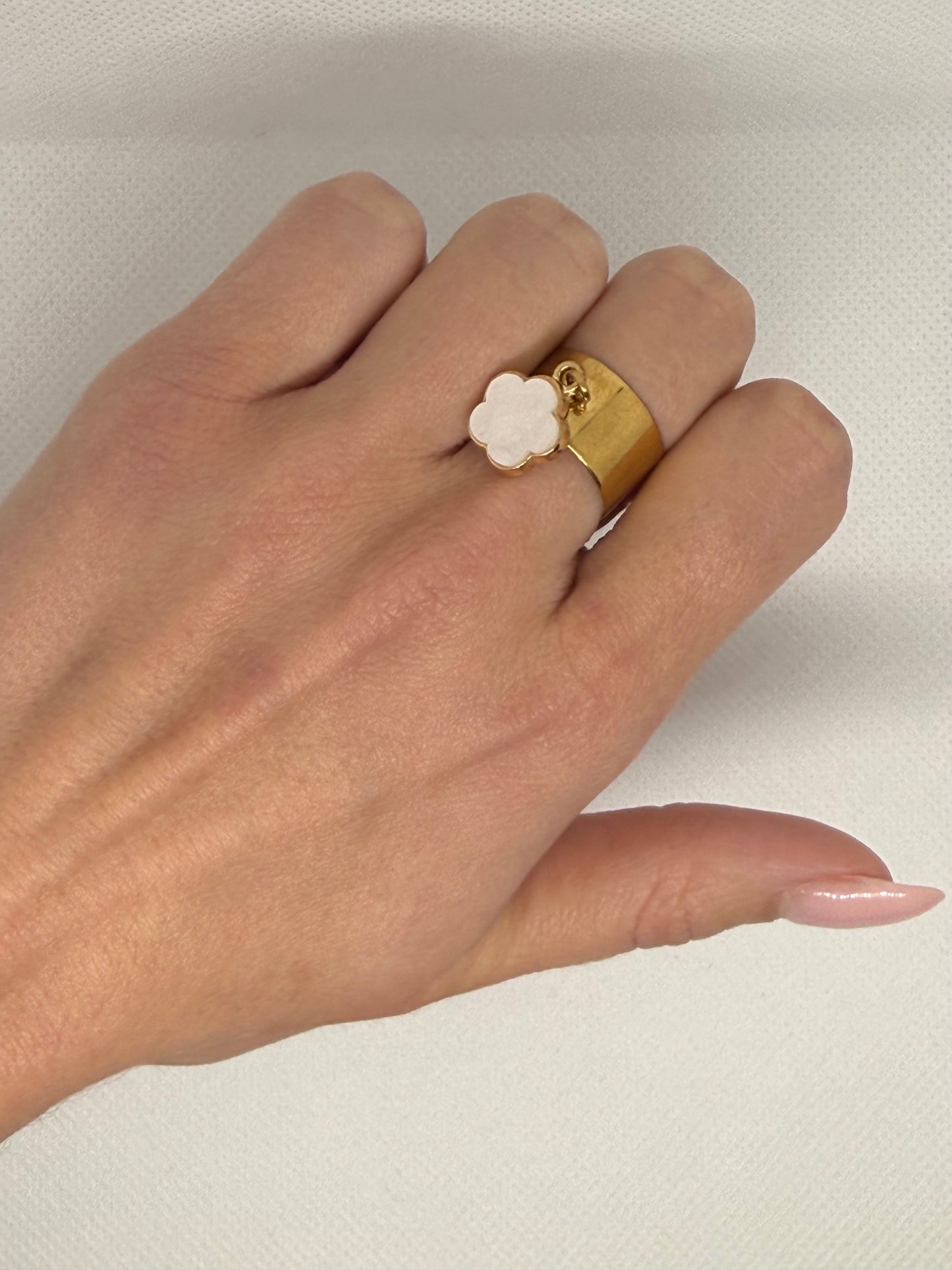 Bague "Lison" en acier inoxydable