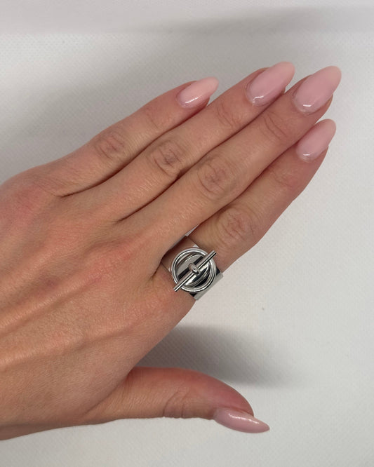 Bague "Salomé" en acier inoxydable