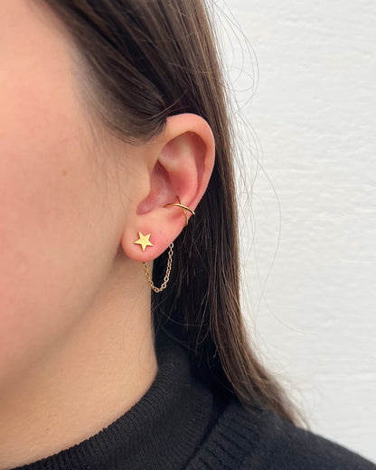 Boucles d'oreilles dorées "Louise" en acier inoxydable