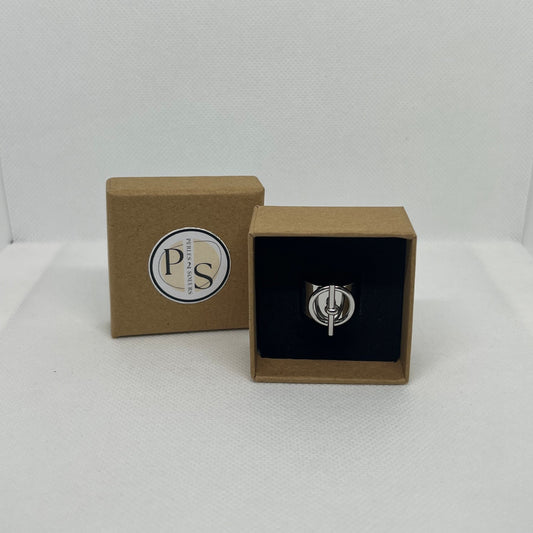 Bague "Salomé" en acier inoxydable